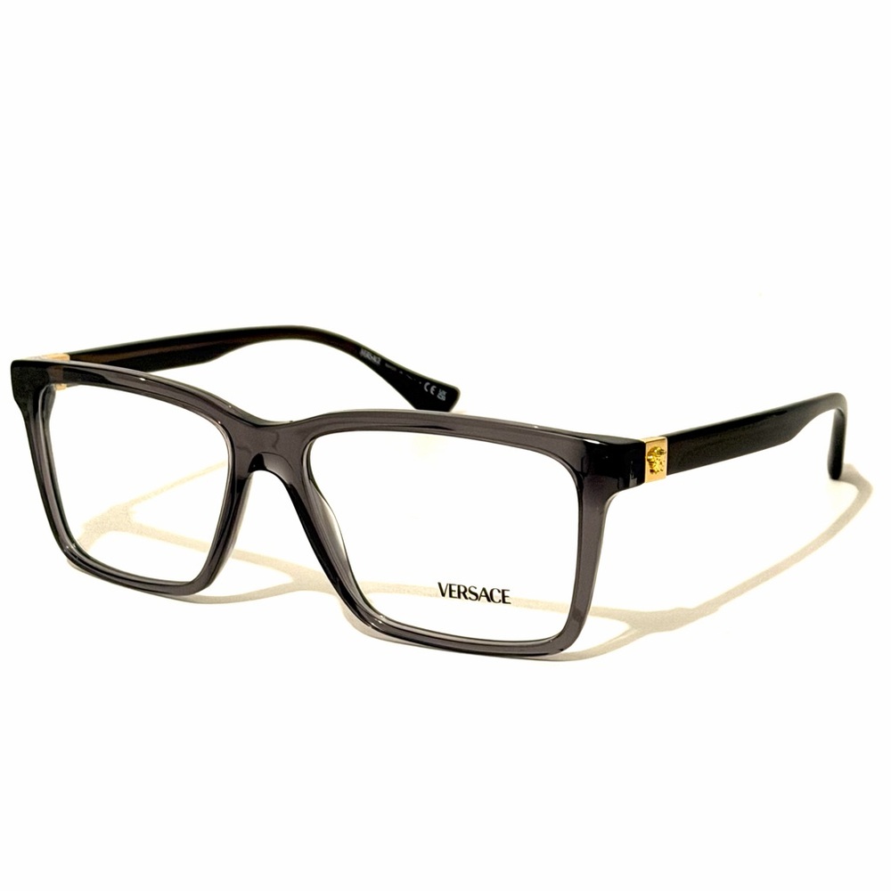 Versace Dark Gray Rectangular Eyewear - image 7